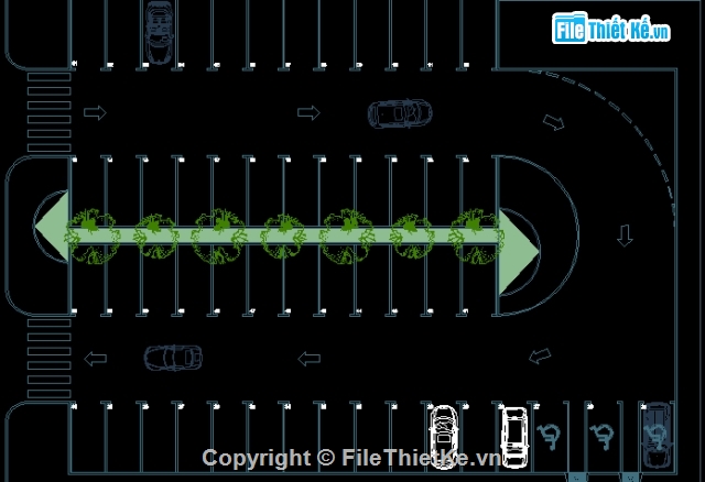 bản vẽ cad,bãi đỗ xe,file cad bãi đỗ xe